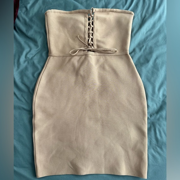 Tan Mini Dress - Picture 2 of 2